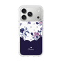 スリムプロテクションケース［ ツインドットフラワー - Navy ］
