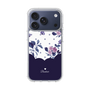 スリムプロテクションケース［ ツインドットフラワー - Navy ］