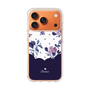 スリムプロテクションケース［ ツインドットフラワー - Navy ］