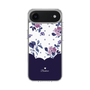 スリムプロテクションケース［ ツインドットフラワー - Navy ］