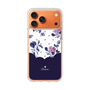 スリムプロテクションケース［ ツインドットフラワー - Navy ］