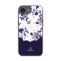 スリムプロテクションケース［ ツインドットフラワー - Navy ］