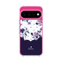 スリムプロテクションケース［ ツインドットフラワー - Navy ］