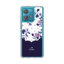 スリムプロテクションケース［ ツインドットフラワー - Navy ］