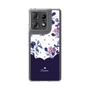 スリムプロテクションケース［ ツインドットフラワー - Navy ］
