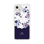 スリムプロテクションケース［ ツインドットフラワー - Navy ］