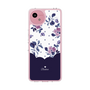 スリムプロテクションケース［ ツインドットフラワー - Navy ］