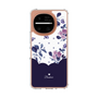 スリムプロテクションケース［ ツインドットフラワー - Navy ］