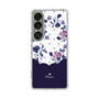 スリムプロテクションケース［ ツインドットフラワー - Navy ］