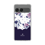 スリムプロテクションケース［ ツインドットフラワー - Navy ］
