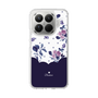 スリムプロテクションケース［ ツインドットフラワー - Navy ］
