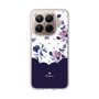 スリムプロテクションケース［ ツインドットフラワー - Navy ］