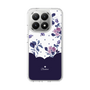 スリムプロテクションケース［ ツインドットフラワー - Navy ］