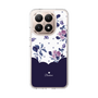 スリムプロテクションケース［ ツインドットフラワー - Navy ］