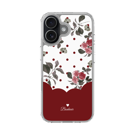 スリムプロテクションケース［ ツインドットフラワー - Red ］