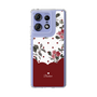 スリムプロテクションケース［ ツインドットフラワー - Red ］