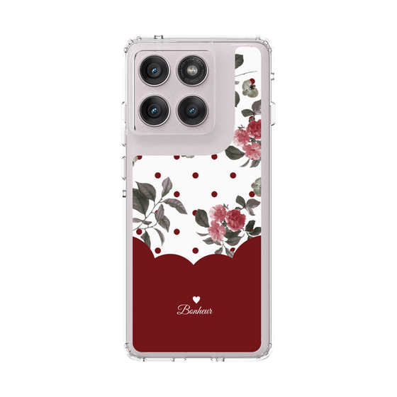 スリムプロテクションケース［ ツインドットフラワー - Red ］