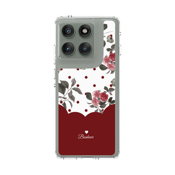 スリムプロテクションケース［ ツインドットフラワー - Red ］