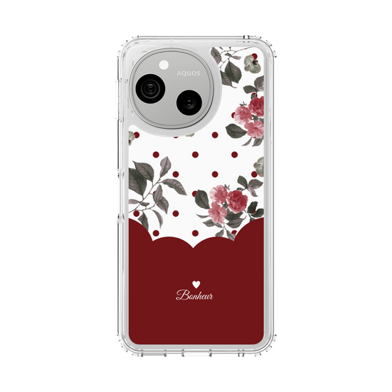 スリムプロテクションケース［ ツインドットフラワー - Red ］