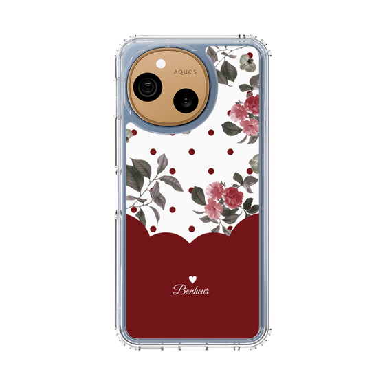 スリムプロテクションケース［ ツインドットフラワー - Red ］