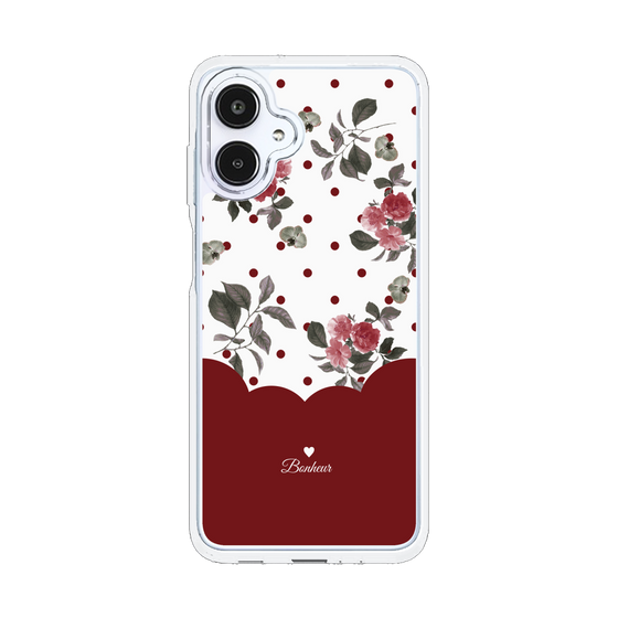 スリムプロテクションケース［ ツインドットフラワー - Red ］