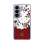 スリムプロテクションケース［ ツインドットフラワー - Red ］