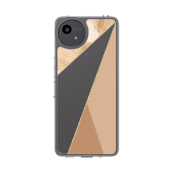 スリムプロテクションケース［ マーブルトライアングルパレット - Beige ］