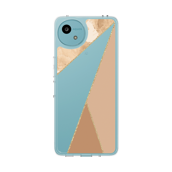 スリムプロテクションケース［ マーブルトライアングルパレット - Beige ］