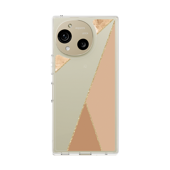 スリムプロテクションケース［ マーブルトライアングルパレット - Beige ］