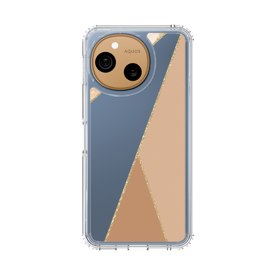 スリムプロテクションケース［ マーブルトライアングルパレット - Beige ］