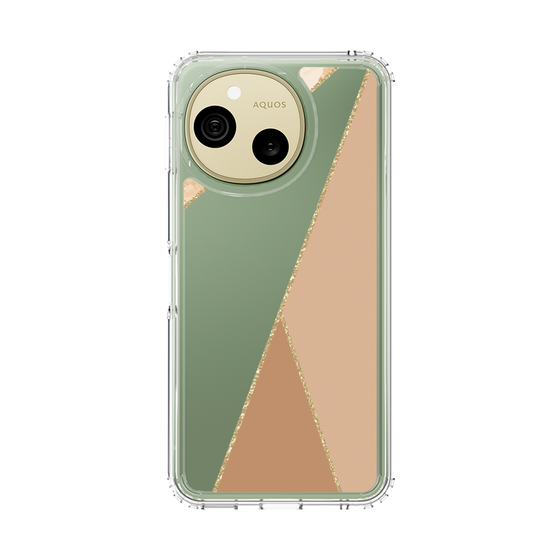 スリムプロテクションケース［ マーブルトライアングルパレット - Beige ］