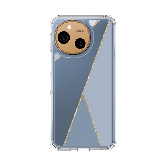 スリムプロテクションケース［ マーブルトライアングルパレット - Blue ］