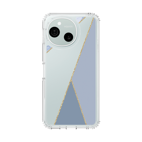 スリムプロテクションケース［ マーブルトライアングルパレット - Blue ］