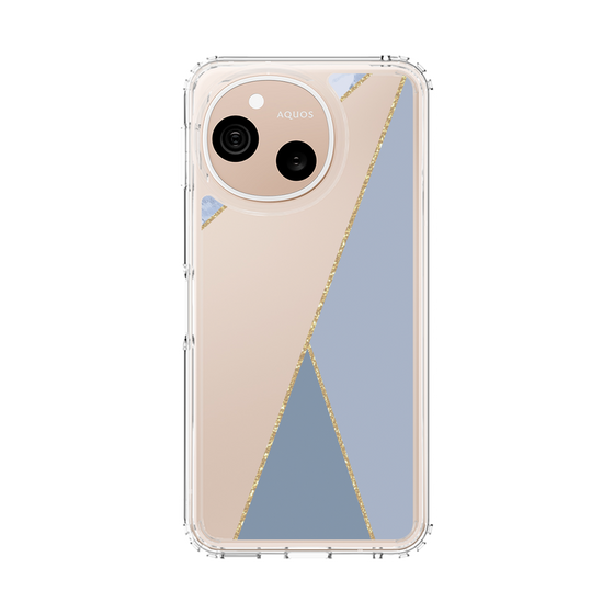 スリムプロテクションケース［ マーブルトライアングルパレット - Blue ］