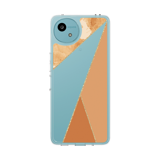 スリムプロテクションケース［ マーブルトライアングルパレット - Orange ］