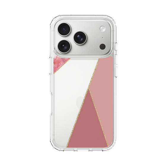 スリムプロテクションケース［ マーブルトライアングルパレット - Pink ］
