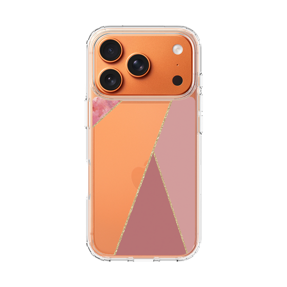 スリムプロテクションケース［ マーブルトライアングルパレット - Pink ］