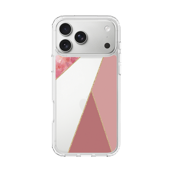 スリムプロテクションケース［ マーブルトライアングルパレット - Pink ］