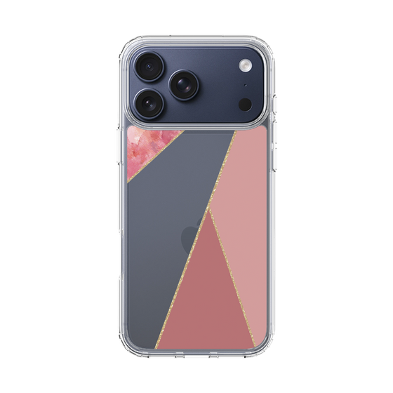 スリムプロテクションケース［ マーブルトライアングルパレット - Pink ］