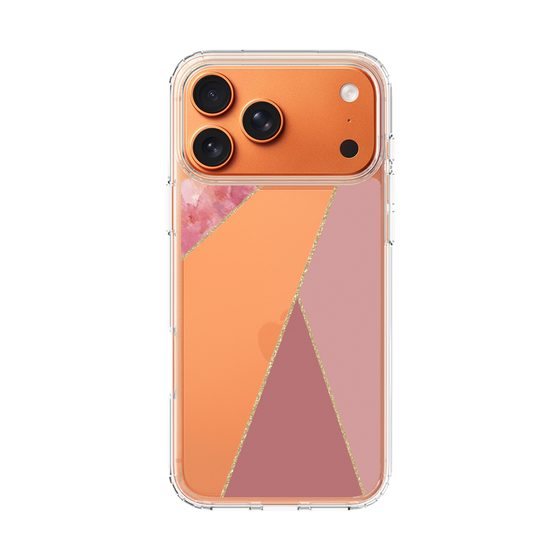 スリムプロテクションケース［ マーブルトライアングルパレット - Pink ］