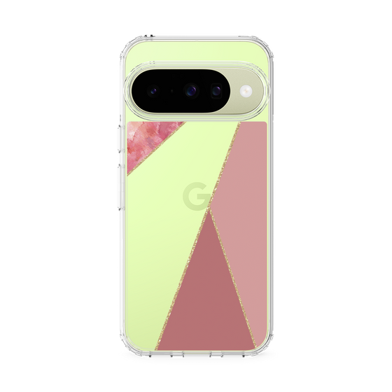 スリムプロテクションケース［ マーブルトライアングルパレット - Pink ］