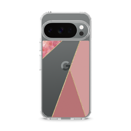 スリムプロテクションケース［ マーブルトライアングルパレット - Pink ］