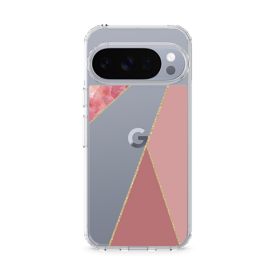 スリムプロテクションケース［ マーブルトライアングルパレット - Pink ］