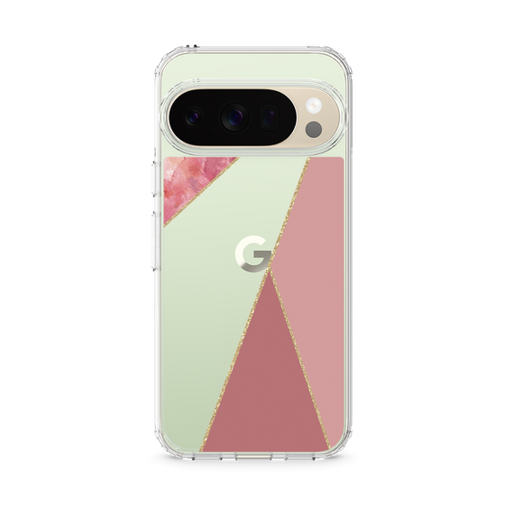 スリムプロテクションケース［ マーブルトライアングルパレット - Pink ］