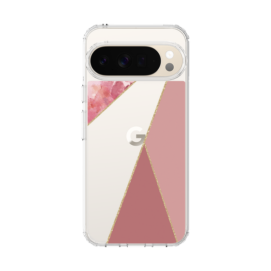 スリムプロテクションケース［ マーブルトライアングルパレット - Pink ］