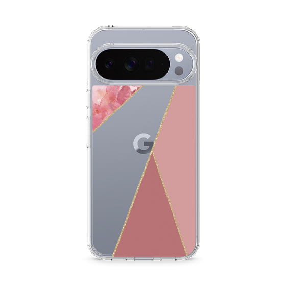 スリムプロテクションケース［ マーブルトライアングルパレット - Pink ］