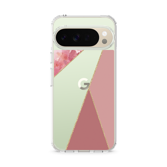 スリムプロテクションケース［ マーブルトライアングルパレット - Pink ］