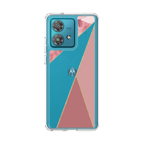 スリムプロテクションケース［ マーブルトライアングルパレット - Pink ］