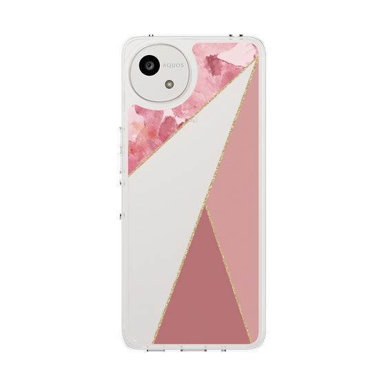 スリムプロテクションケース［ マーブルトライアングルパレット - Pink ］