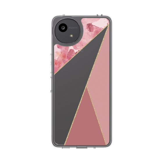 スリムプロテクションケース［ マーブルトライアングルパレット - Pink ］